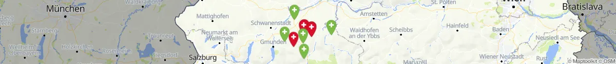 Kartenansicht für Apotheken-Notdienste in der Nähe von Wartberg an der Krems (Kirchdorf, Oberösterreich)